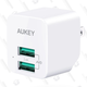 Aukey Compact Dual USB Wall Charger | $6 | Amazon | Promo code X9VO4ZMI
